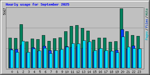 Hourly usage for September 2025