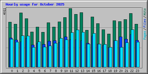 Hourly usage for October 2025
