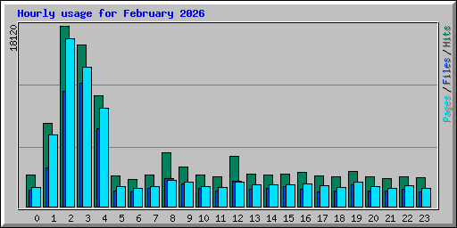 Hourly usage for February 2026