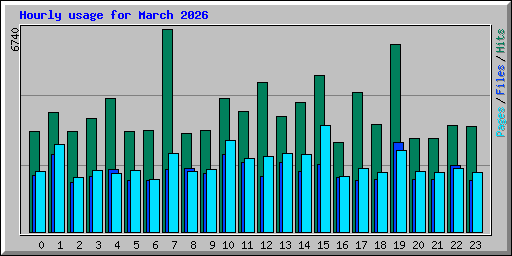 Hourly usage for March 2026